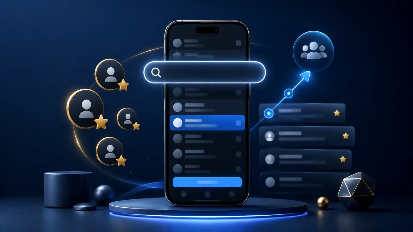 Telegram channel search and Premium member growth concept